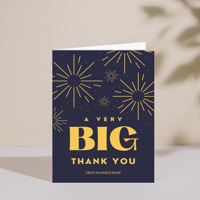 Fireworks Business Name Gratitude Thank You card (Fireworks Business Name Gratitude Thank You card)