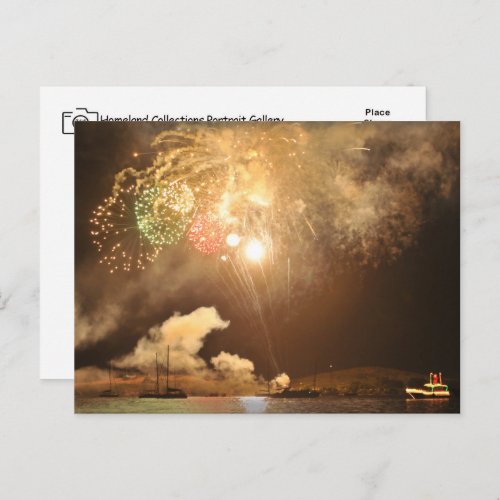 Fireworks Celebrate 4th of July Celebration Holiday Postcard