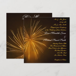 Fireworks Celebration Wedding Invitation