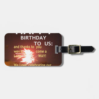 Fireworks Celebration with Thank You Message Luggage Tag