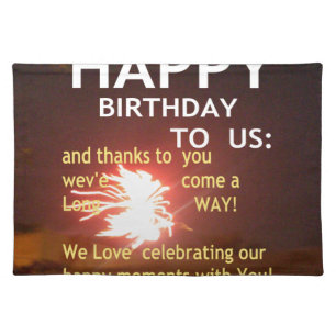 Fireworks Celebration with Thank You Message Placemat