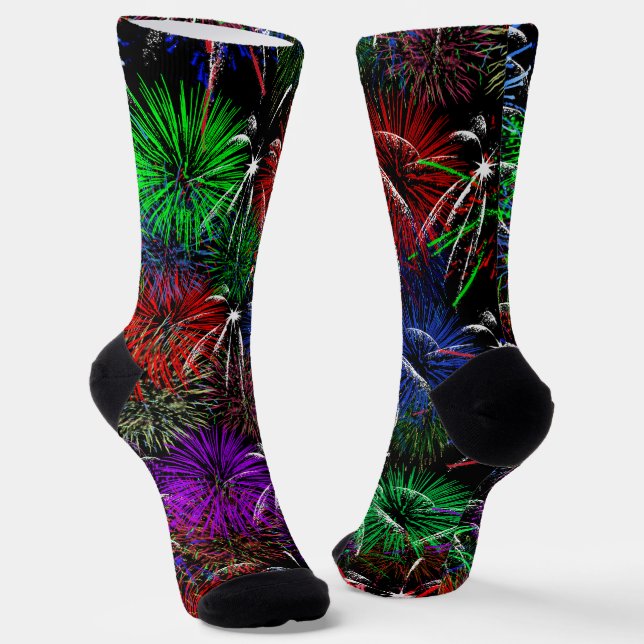 Fireworks Celebrations Socks (Angled)