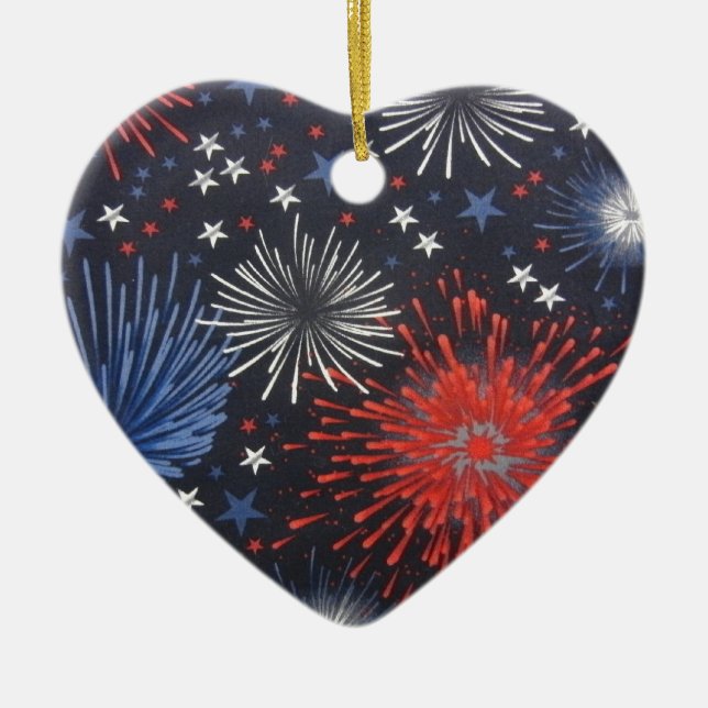 Fireworks Ceramic Ornament (Front)