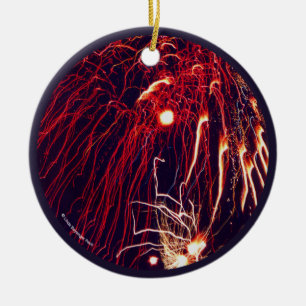 Fireworks Ceramic Ornament
