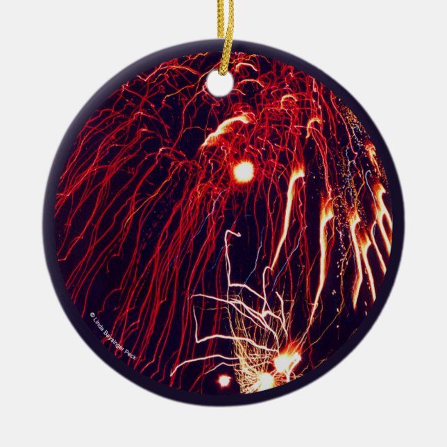 Fireworks Ceramic Ornament (Front)