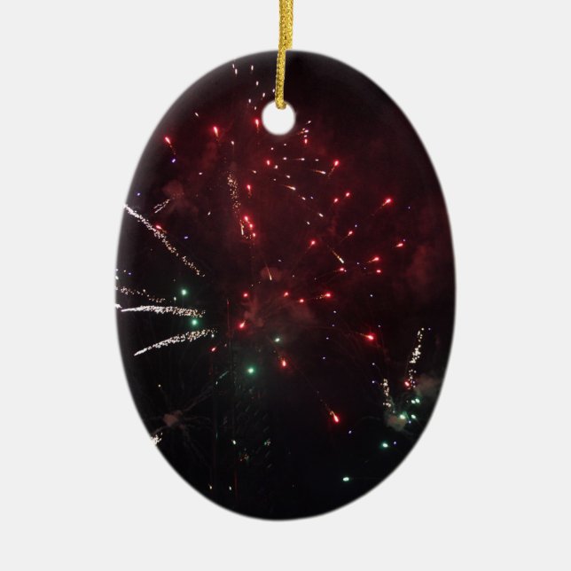 Fireworks Ceramic Ornament (Front)