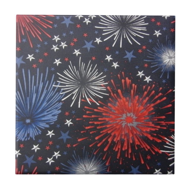 Fireworks Ceramic Tile (Front)