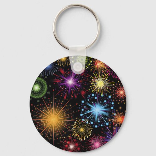 Fireworks Colorful Dynamic Sparkling Decor Keychain