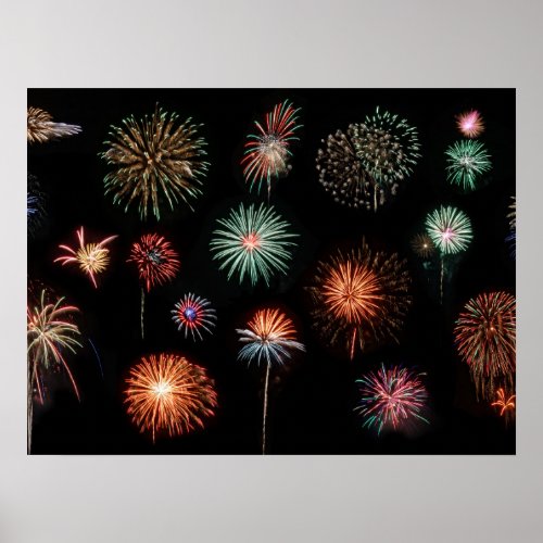 Fireworks Composite 18x24 Poster