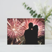 Fireworks Couple Kissing Silhouette (Standing Front)