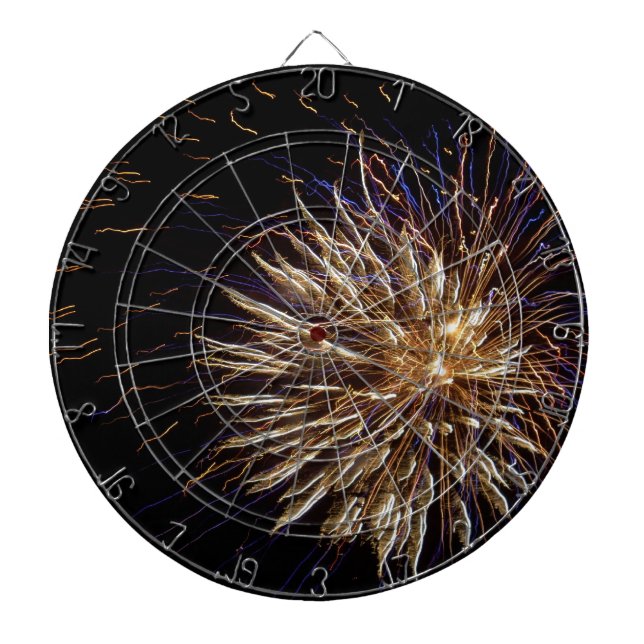 fireworks dartboard with darts (Front)