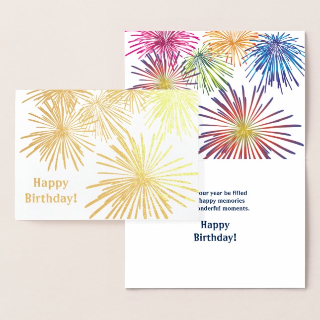 Fireworks Design Birthday Card (Display)