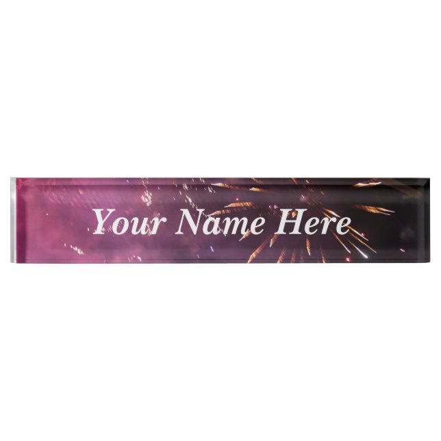 Fireworks Desk Name Plate (Front)