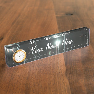 Fireworks Desk Name Plate