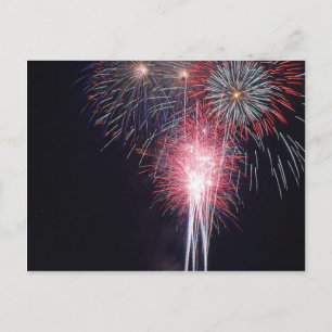 Fireworks Diego Bay On The Fourth Of July Postcard