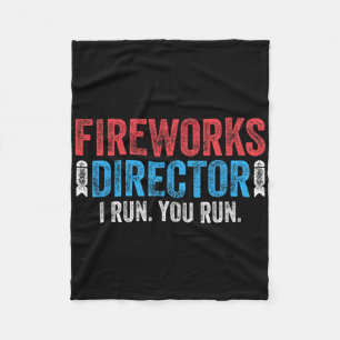 Fireworks Director 4th Of July Shirt Fleece Blanket