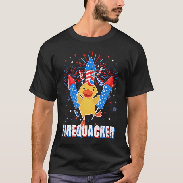 Fireworks Director Firecracker Firequacker T-Shirt (Front)