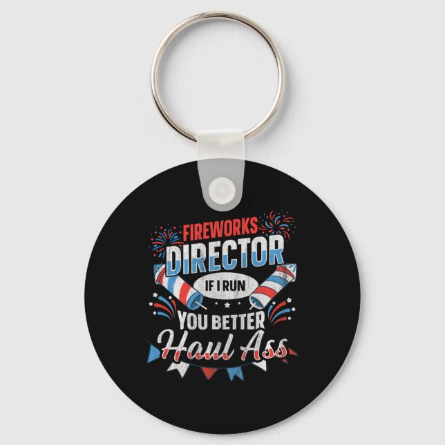 Fireworks Director Funny 4th Of July  Keychain (Front)