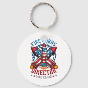 Fireworks Director I Run You Run 4th Of July Indep Keychain