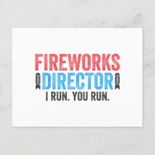 Fireworks Director T-Shirt 4th of July Shirt Postcard