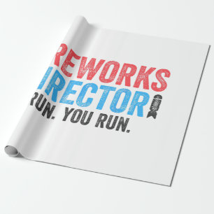Fireworks Director T-Shirt 4th of July Shirt  Wrapping Paper