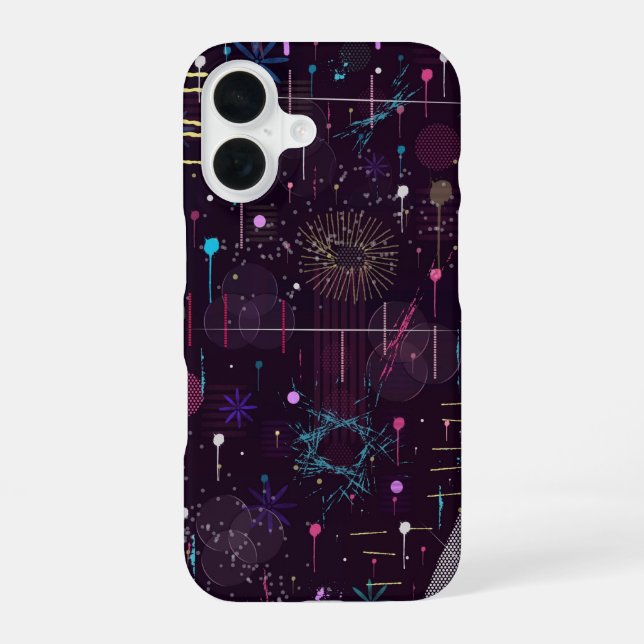 Fireworks Display: Abstract Art  iPhone Case (Back)