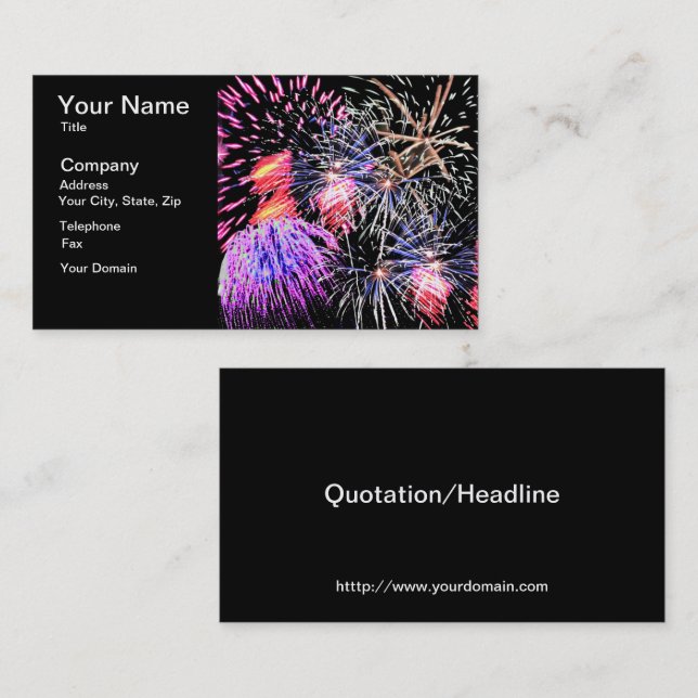 Fireworks Display Business Card (Front/Back)