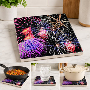 Fireworks Display Ceramic Tile