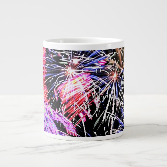Fireworks Display Giant Coffee Mug (Front)
