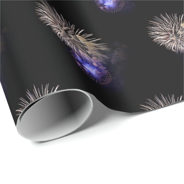 fireworks display in black sky wrapping paper (Roll Corner)