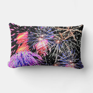 Fireworks Display Lumbar Pillow