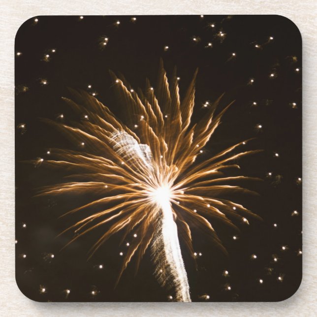 Fireworks display on Savannah River Beverage Coaster (Front)