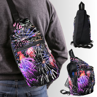 Fireworks Display Patriotic Holiday Sling Bag