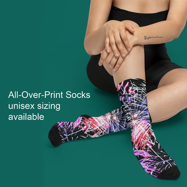 Fireworks Display Patriotic Holiday Unisex Socks (Fireworks Display Patriotic Holiday Unisex Socks)