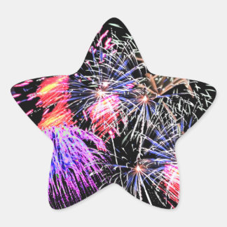 Fireworks Display Star Sticker