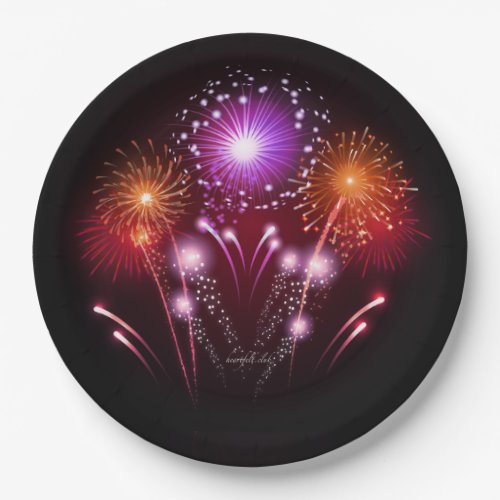 Fireworks Disposable Plates