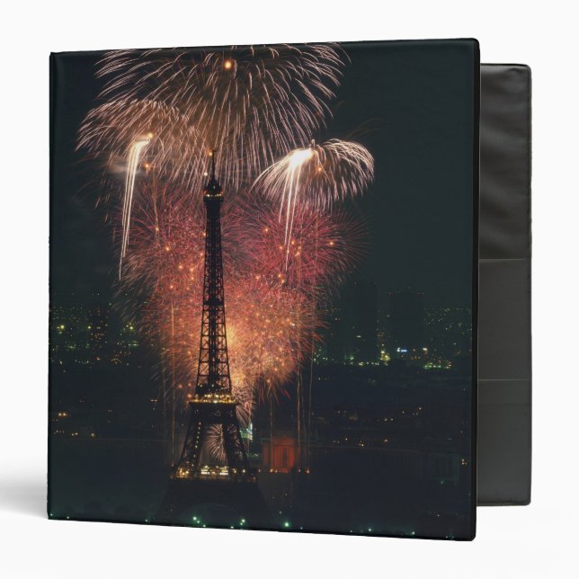 Fireworks, Eiffel Tower, Paris, France Binder (Front/Inside)
