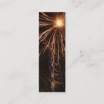 Fireworks Electricity Bookmark Mini Business Card by RossiCards at Zazzle