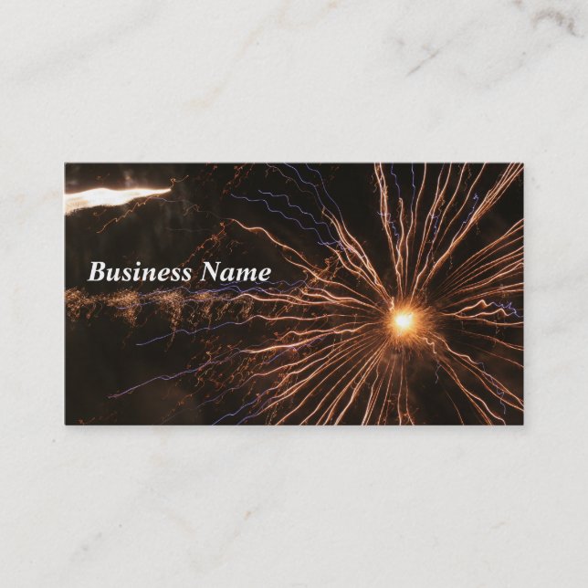 Fireworks Electricity Business Card (Front)