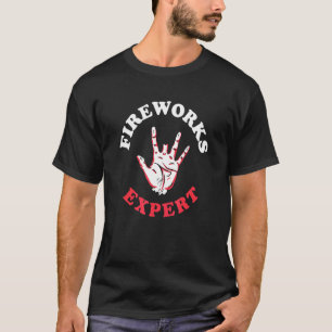 Fireworks Expert Director Missing Finger 4th Of Ju T-Shirt