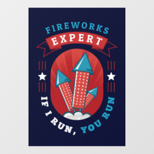 Fireworks Expert July 4th USA Independence Day Fam Wall Decal