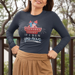 Fireworks Expert Mom July 4th Independence USA T-Shirt