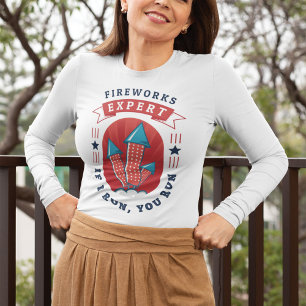Fireworks Expert Mom July 4th Independence USA T-Shirt