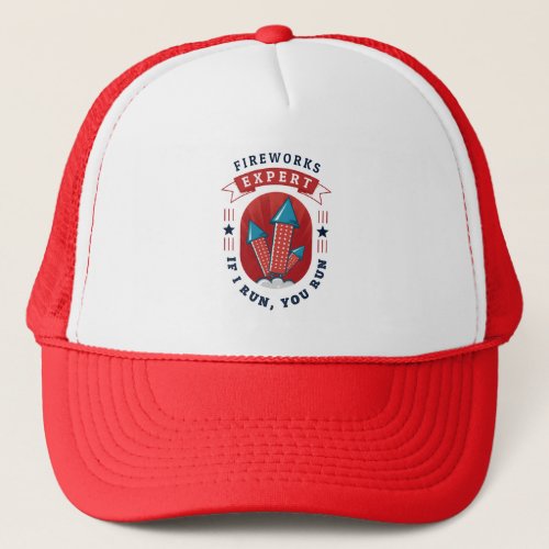 Fireworks Expert Mom July 4th Independence USA Trucker Hat