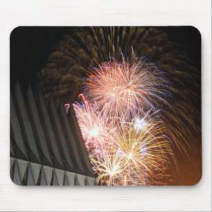 Fireworks explode mouse pad