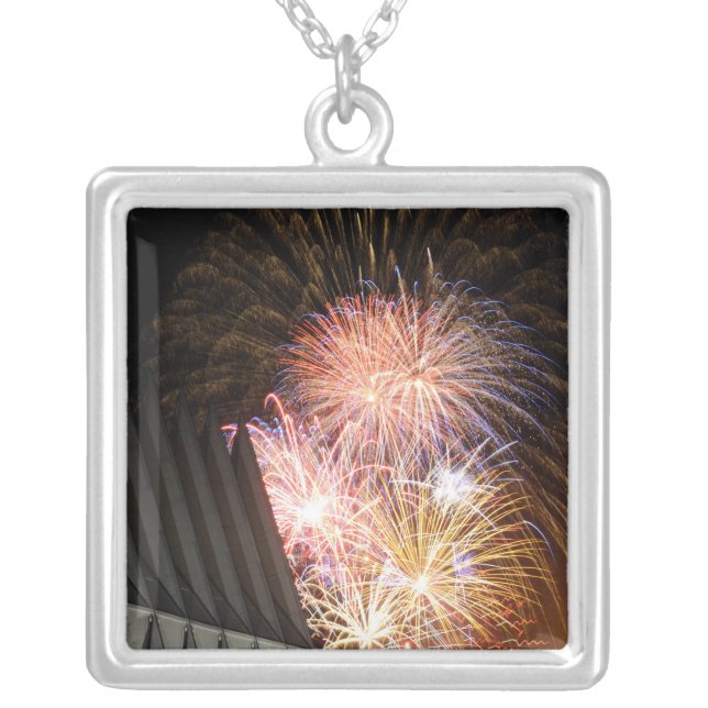 Fireworks explode silver plated necklace (Front)