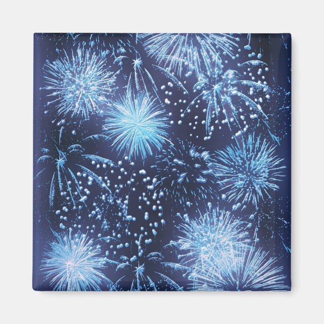 Fireworks exploding magnets - invitation template (Front)