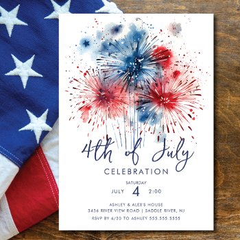 Fireworks Extravaganza 4th Of July  Invitation by invitationstop at Zazzle