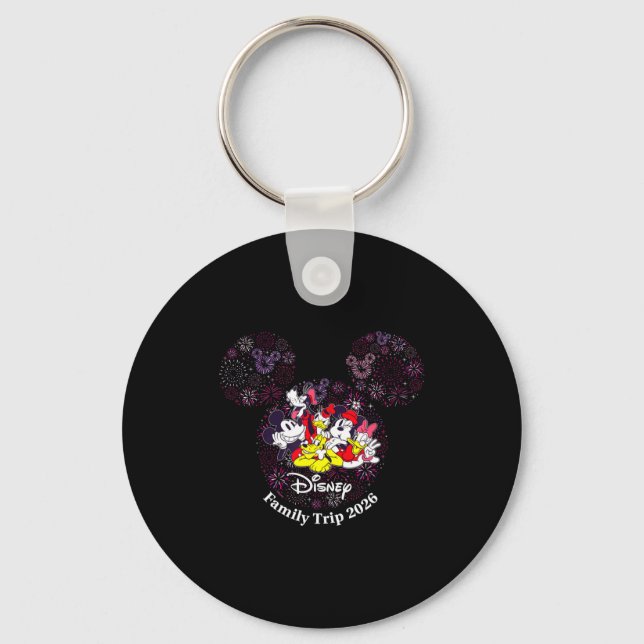 Fireworks Family Trip 2026 Valentines Day Vacatio  Keychain (Front)