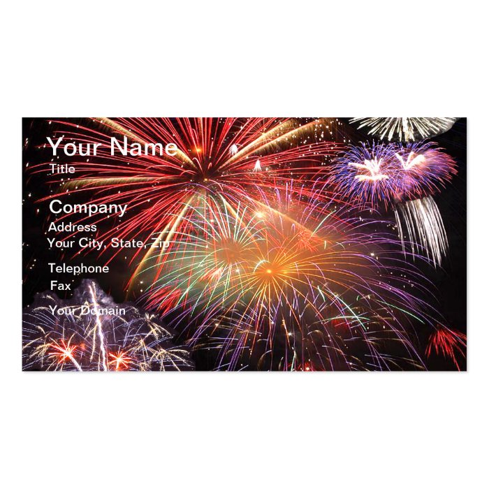 Fireworks Finale Business Card